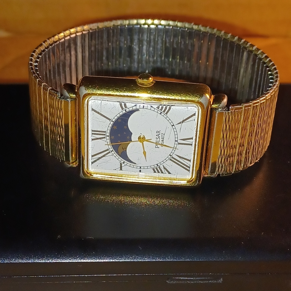 Pulsar Rectangular Moonphase Watch - image 3